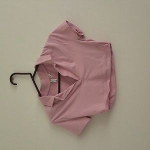 Divided pink collared top